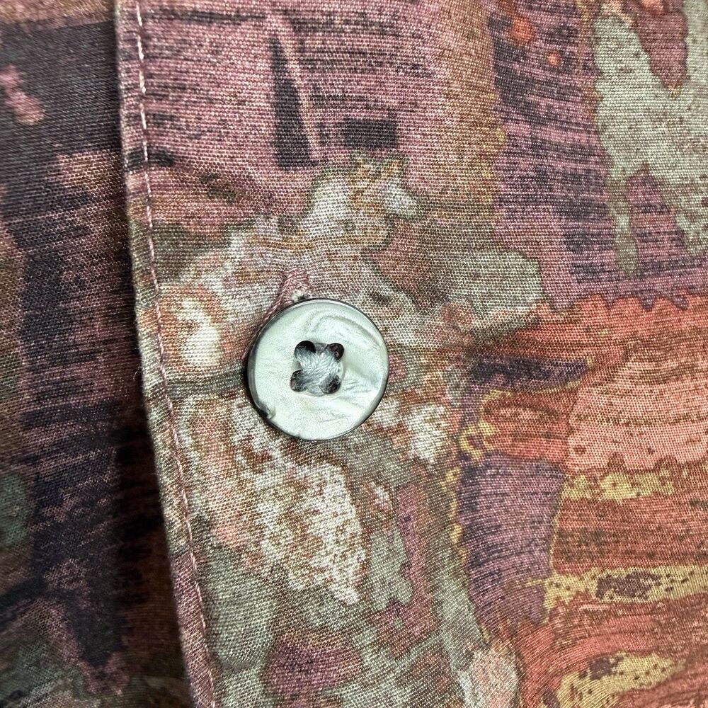 No Boundaries M/L Vintage Graffiti Button Up Short Sleeve Shirt 90’s Y2K Grunge - Picture 4 of 13